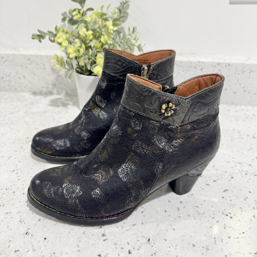 L'Artiste by Spring Step Bestlove women's leather ankle boots size 7 - Picture 2 of 5